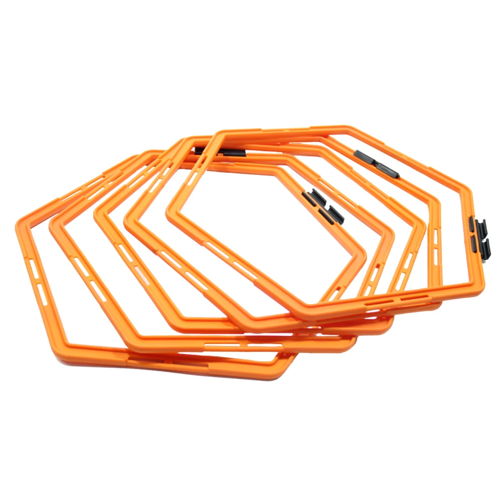 

Boxing Footwork adjustable soccer Equipment Set Speed Training Exercise Ladders Hexagonal Agility Ladder, Orange