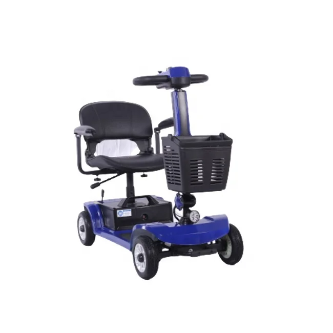 

[USA EU Stock]Electric handicapped scooter/disabled scooter with front cargo box/disabled knee scooter steel knee walker, Black and customizek