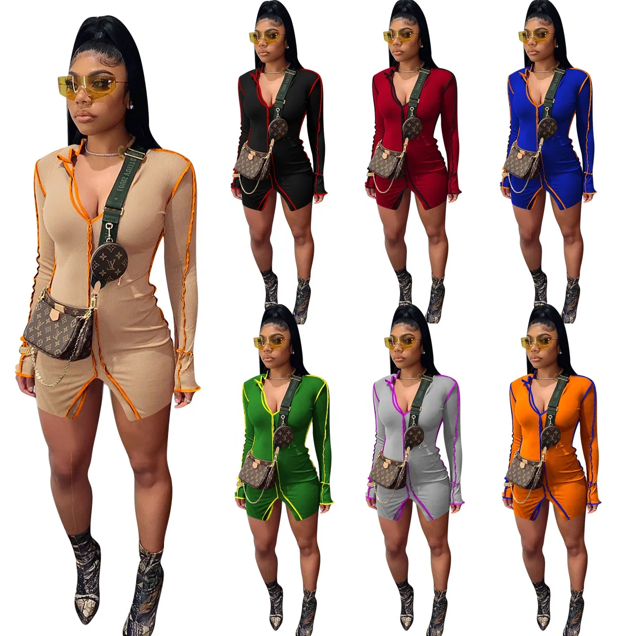 

Wholesale 2021 New Design Woman Spring Dress Long Maxi Stylish Sexy Dress Women