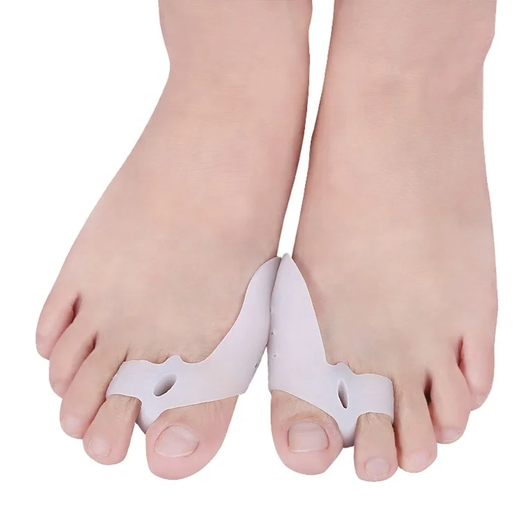 

2021 Best Selling Silicone Bunion Corrector Set Hallux Valgus Correction Set Big Toe Bunion Protector, Flesh-colored white