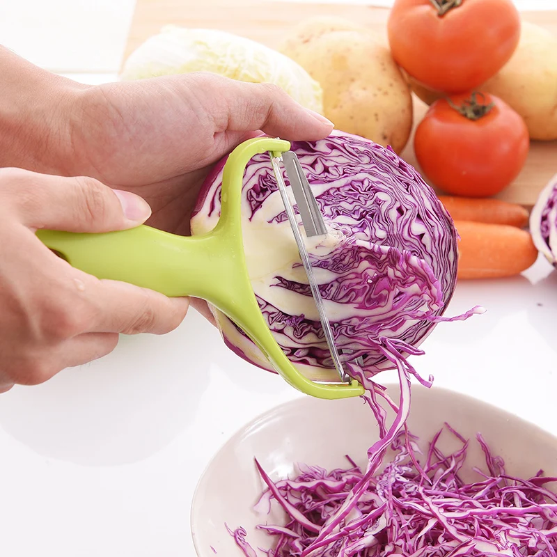 

Wide Multifunctional Cabbage Grater Potato Peeler Kitchen Gadgets Accessories Tools Vegetable Slicer Salad Cutter Onion Chopper, Green