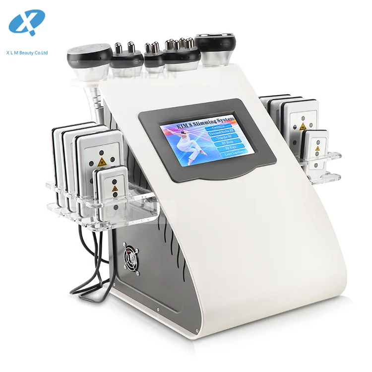 

New 6 in 1 OEM&ODM laser+rf+vacuum+cavitation cavitation rf vacuum machine slimming machine cavitation machine, White