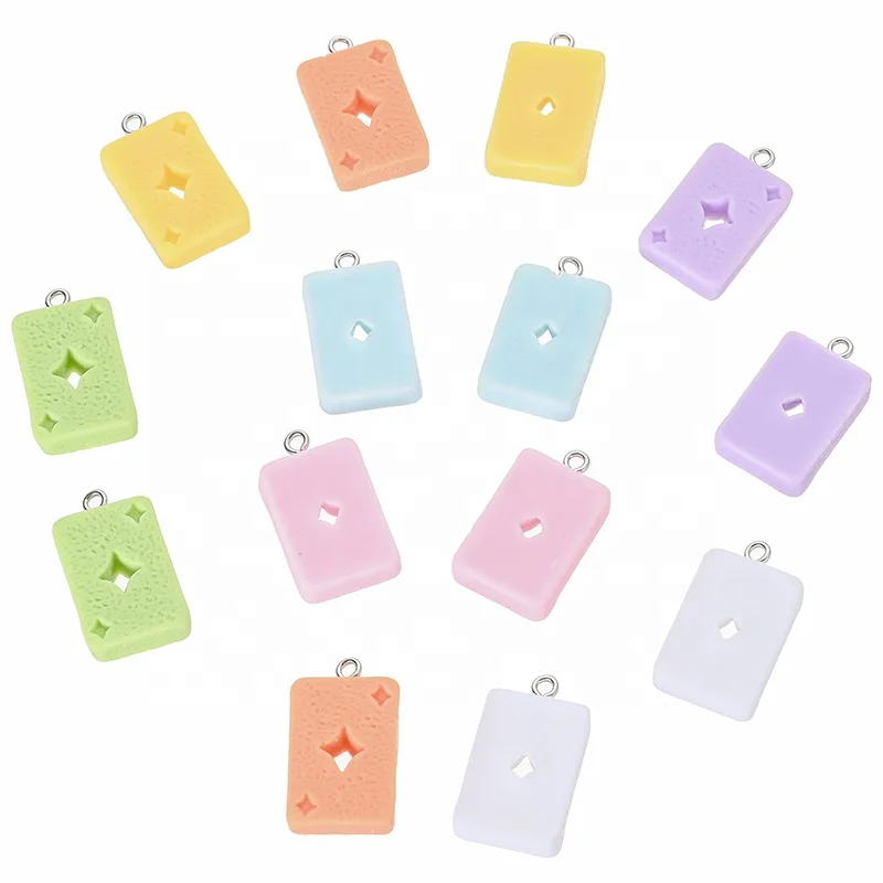 

Resin kawaii charms heart spade club poker card pendant diy making for bracelet earrings necklace Decorative jewelry component, Colour mixture