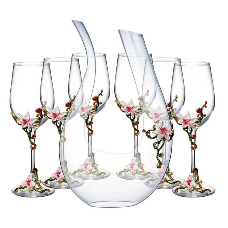 

New wine glass set with decanter goblet domestic water goblet