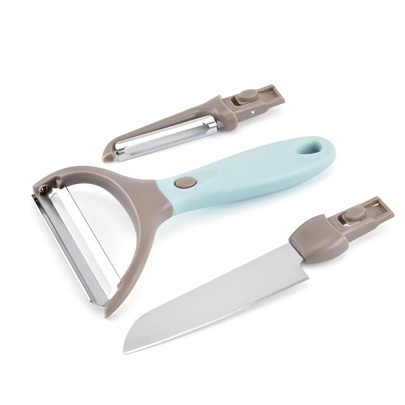 

3 in 1 Home RestaurantStainless Steel Vegetable Choppers Peeler, Blue