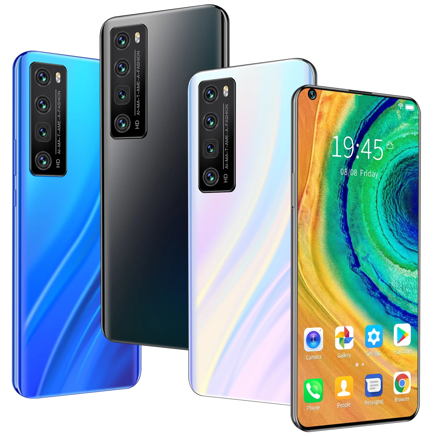 

Hot sale Android 10 8GB+512GB Big Screen SIM Card+T-flash card 5G mobile Phone cell phones