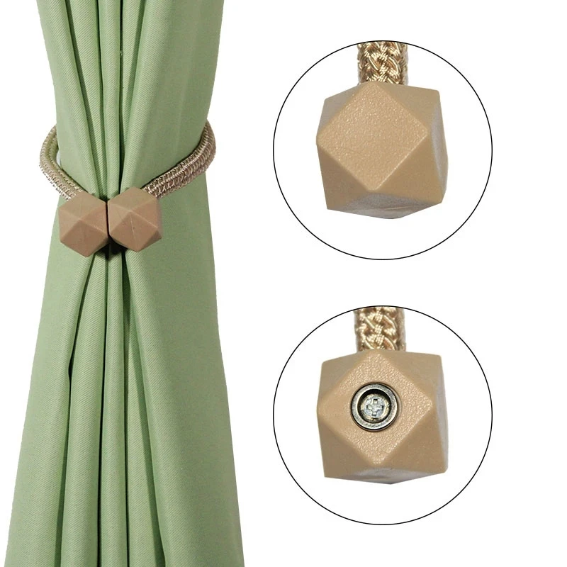 

Magnet Curtain Tieback Cube Ball Buckle Curtain Cilp Magnetic Tie Backs Holdback Accessories Curtains Holder Rope Strap