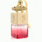 hot sale 8ml red square hanging car perfume liquid car air freshener
