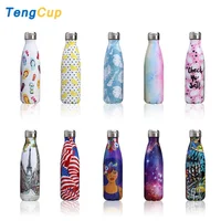 

TY 500ml Double wall Stainless Steel Insulated Water Bottle transfer printing Vacuum Flask & thermoses sports coke cola bottle