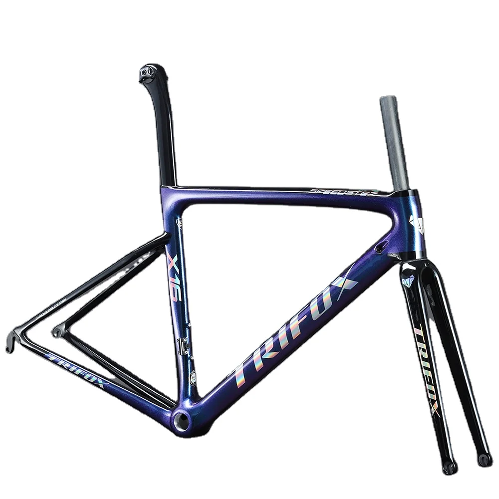 

2020 Carbon Frame Road V Disc Bike Frame Di2 Mechanical Size 440 490 520 540 560mm SL6 Supper-light Custom Painting for Racing, Customer's request