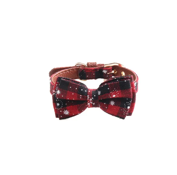 

New Arrival Christmas Series Cat Snowflake Pattern Small Medium-Sized Pet Luxury Supplies Collar, Photo