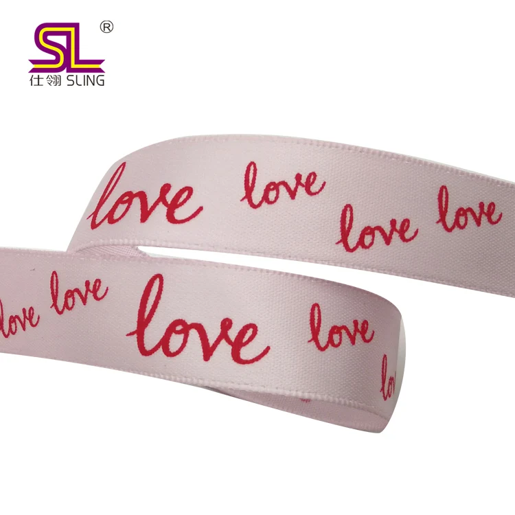

Just for you love heart print Valentine Ribbon