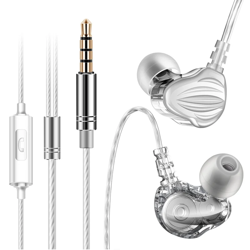 

Qkz CK4 in-ear headphones quad-core double moving coil horn HIFI bass mobile phone computer music headphones