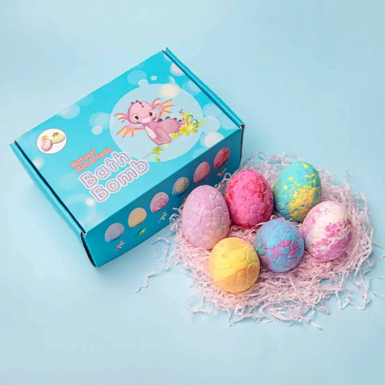 

Hot Sale Natural Handmade Baby Dragon 6 Types Egg Bath Bombs, 6 colors