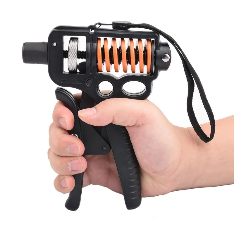 

New Arrival Hand Exercise Ball Adjustable Wrist Strengthener Hand Grip Exercise Home Gym Hand Grip Strengthener, Black-orange