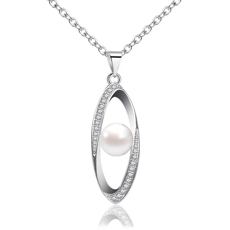 

Fashion personality pearl ladies inlaid zircon Valentine's Day short pendant necklace N205