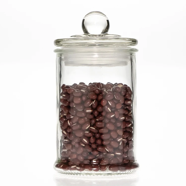 

STOCK PRODUCTS Round Empty Food Container 150 ml 5 oz Candy Glass Storage Jar with Lids