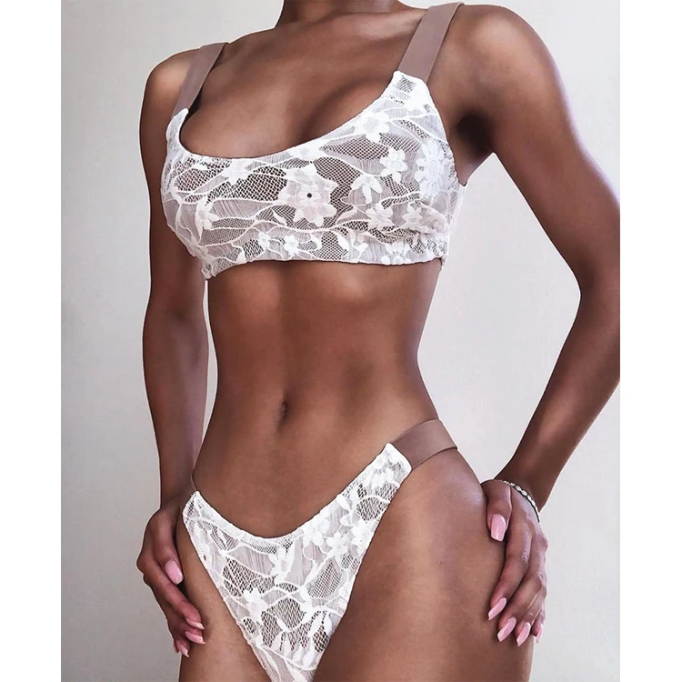 

Free Shipping OEM wholesale lady swimsuit Lace High Cut bikini swimwear custom sexy girl mini bikini