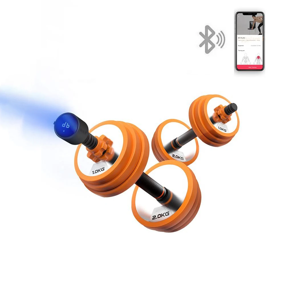 

6 in 1 Smart Wireless APP Stainless Steel Coated Adjustable Dumbbell Set