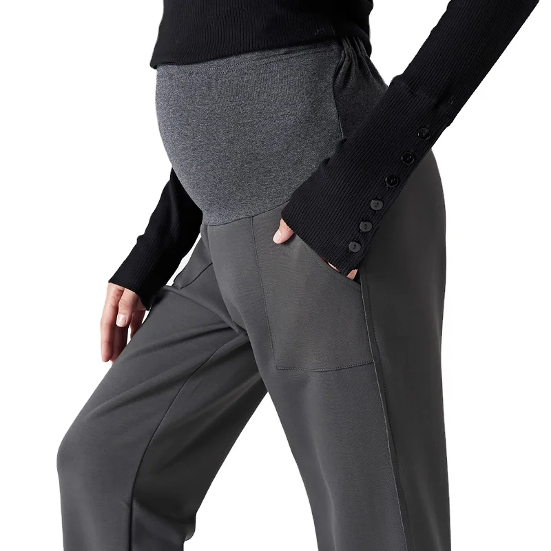 

Factory Wholesale Fashion Women Casual Pregnancy Wear Yoga Panties Stretchy Comfortable Lounge Maternity Pants for Office