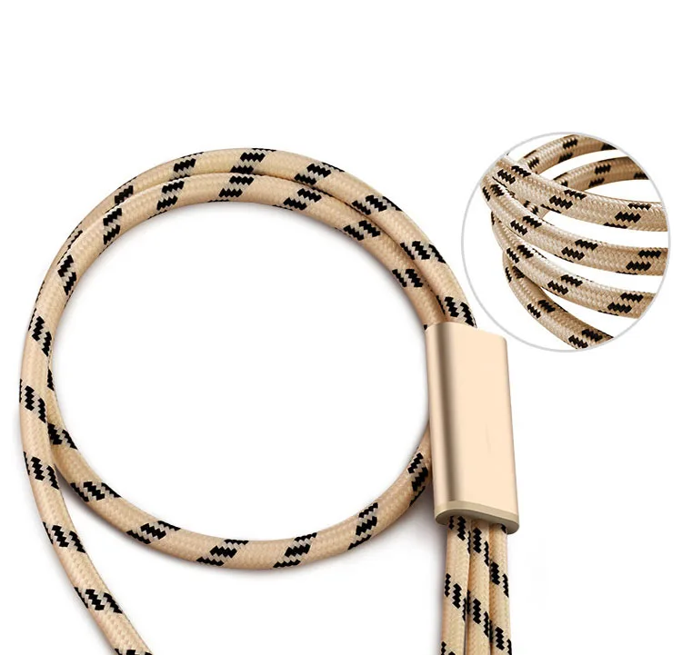 Multi Charger Cable Nylon Braided 3 in 1 USB Charging Cable With 8 Pin/Type-C/Micro USB Port Connectors - ANKUX.COM