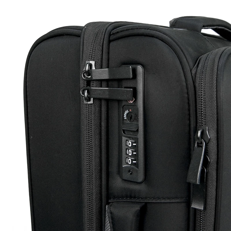 
Good price Factory wholesale personalized 3pc 20 24 28 inch Fabric travel trolley nylon luggage set with 4 wheels 