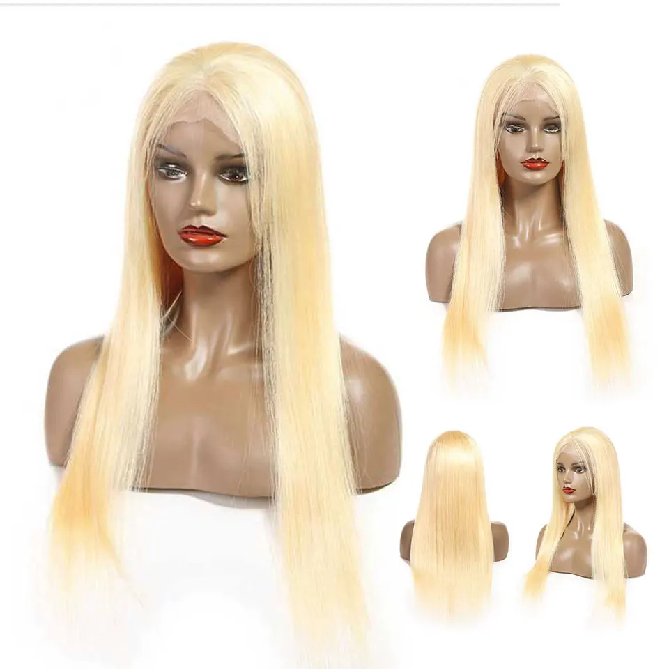 

Blonde 613 Straight t lace frontal wig, wholesale 613 blonde wig 613 virgin human hair lace frontal wig human hair