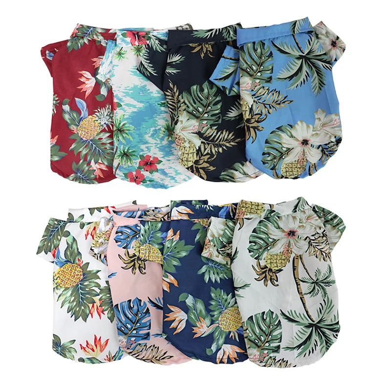 

wholesale summer beach Hawaiian pattern dog clothes dogs cloth pet apparel clothes dog t shirt