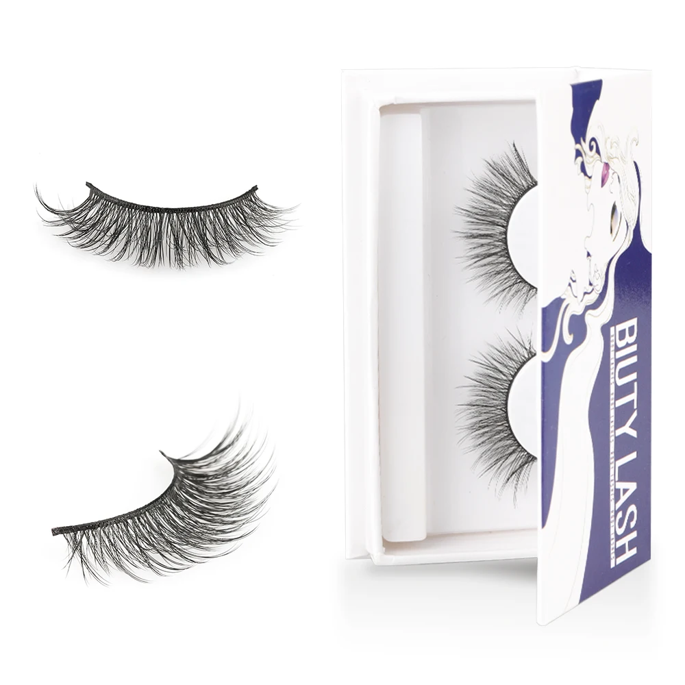 

Wholesale Adhesive 8010 Private Label false Strip 5d 3d Mink Eye Lashes Eyelash, Natural black
