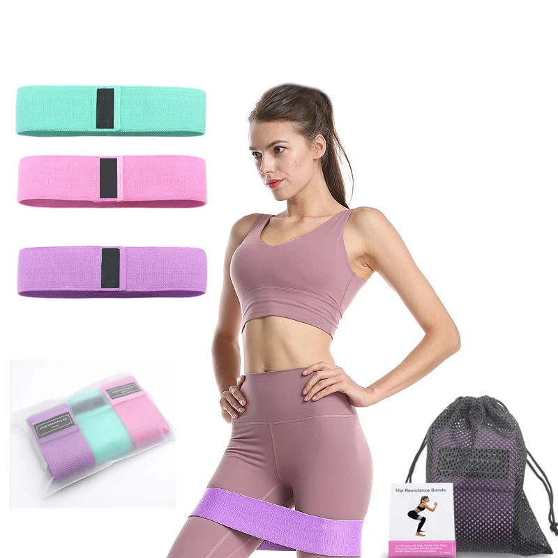 

3 in 1 Premium Resistance Bands Set for Yoga Squat Booty Activation Resistance Loop Band, Pink,green,purple