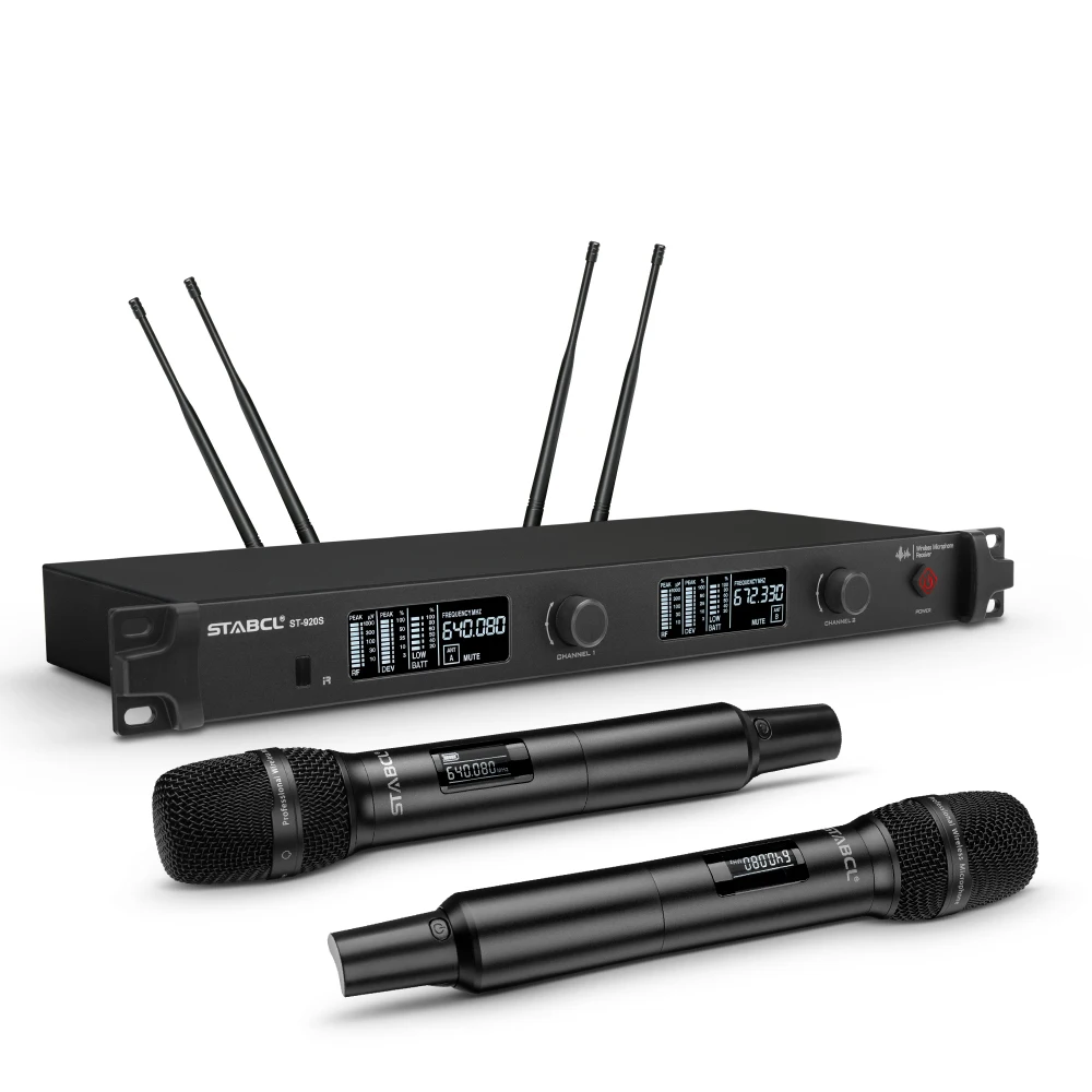 

St-920s professional wireless UHF microphone, professional audio interface, suitable for stage performance, speech, Karaoke