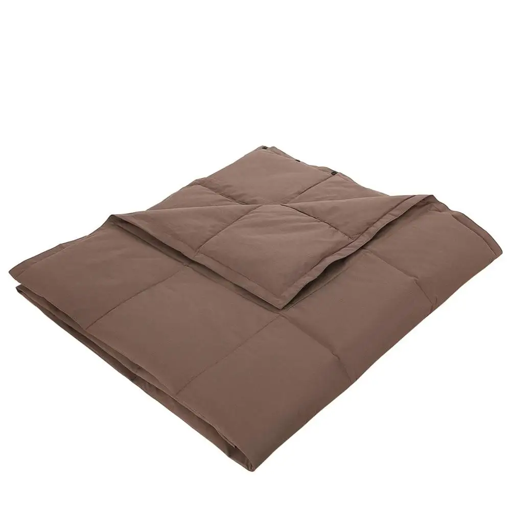 

Indoor Down blanket Queen Size With Piping Down Filled Blankets with Binding Down Throw Blanket for Couch