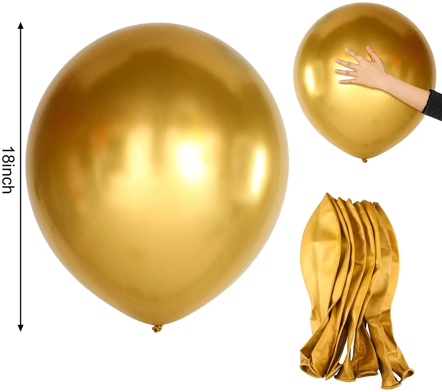 

High Quantity Party Needs Metallic Shiny Ballons 18 inch Chrome Latex Balloons