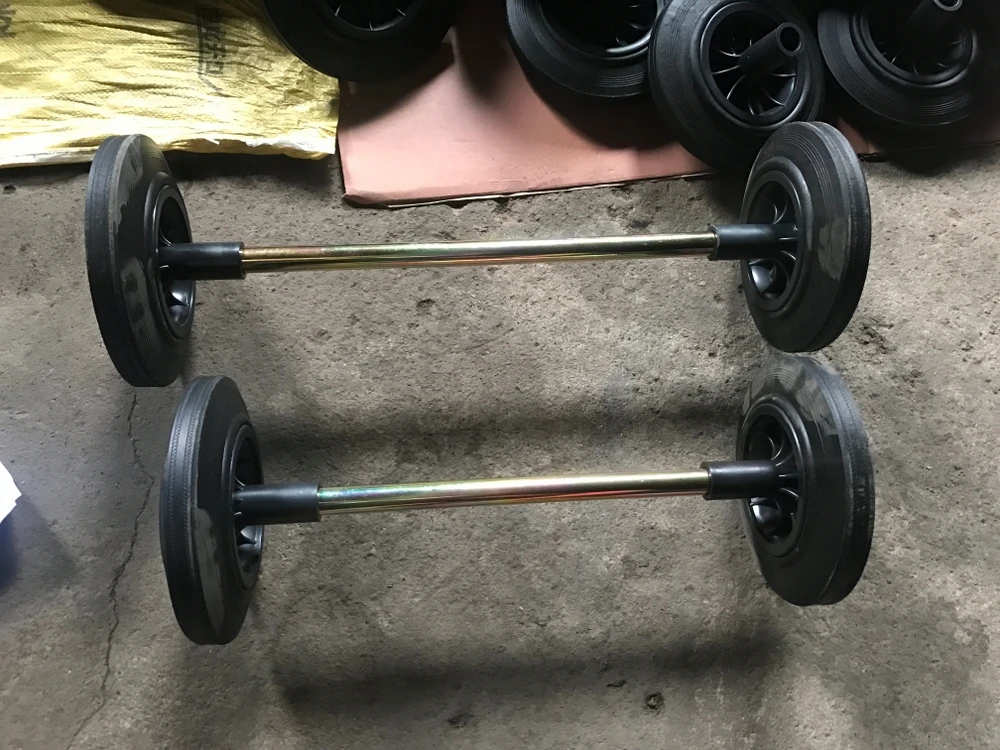 6inch 8inch Solid Rubber Trash Can Replacement Caster Wheel With Axle