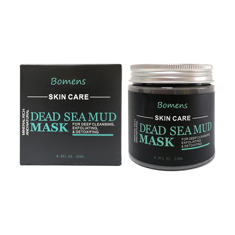 

Private Brand Name Hydrating Shrinking Pore Deep Cleansing Skin Dead Sea Mud Mask for Face Care, Black