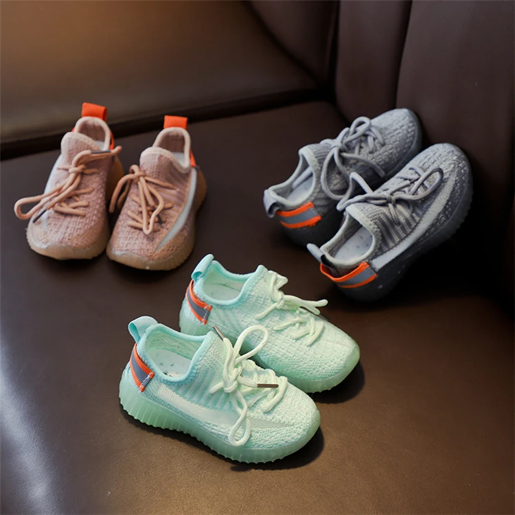 

Luminous Sneakers Kids Shoes For Girl Led Sneakers With Boys Fashion Lighted Mesh Print Children Casual Sports Shoes, 3 colors