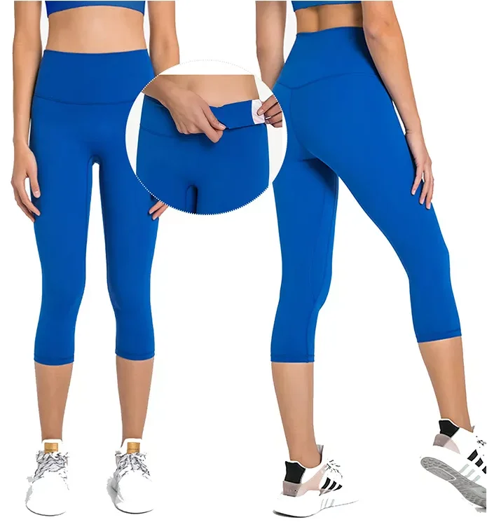 

21-inch High Quality Scrunch Butt Yoga Pant Sports fitness running women Tie Dye Leggings Capri Pants, 4colors