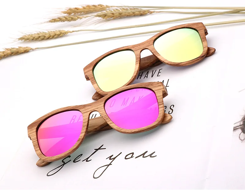 

Spot 2021 fashion retro wood sunglasses adult riding polarized bamboo wood glasses customizable LOGO sun sunglasses