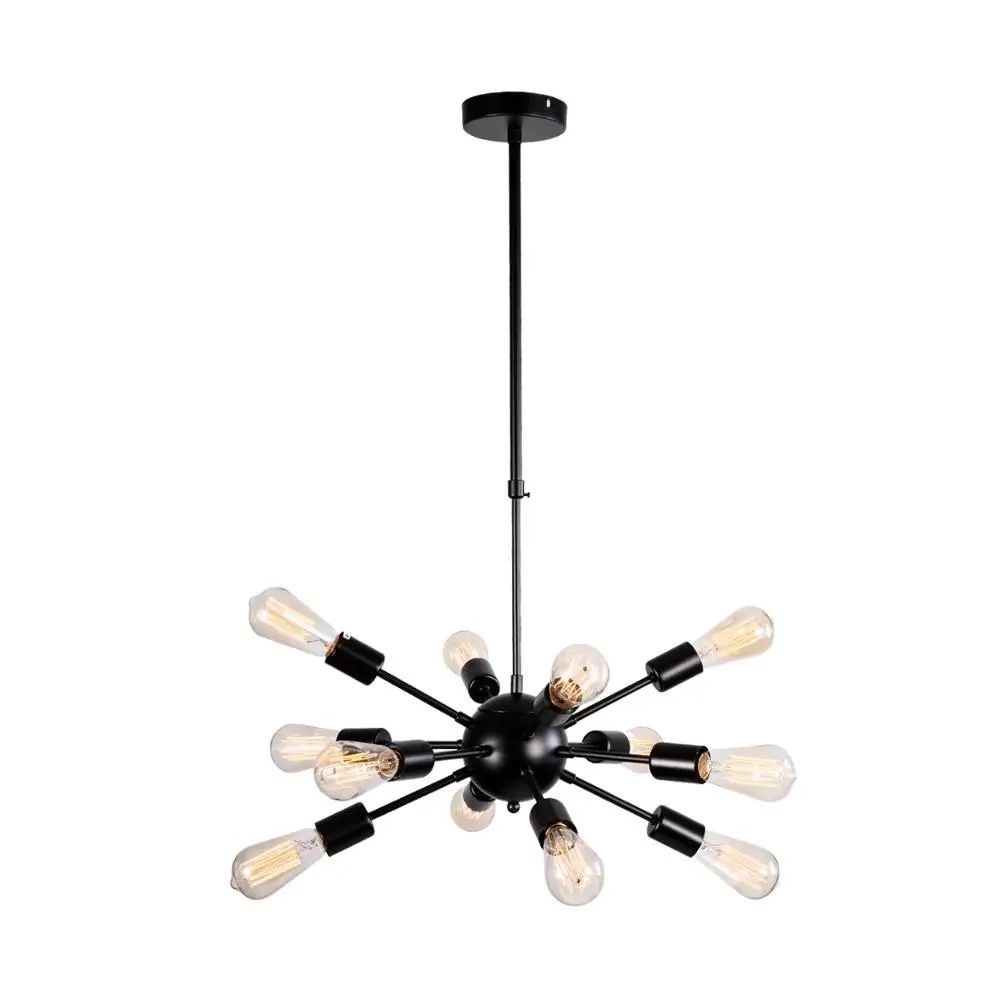 Sputnik Chandelier,Amazon hot selling 12-Lights Ceiling Pendant Light for Farmhouse Dining Room Living Room