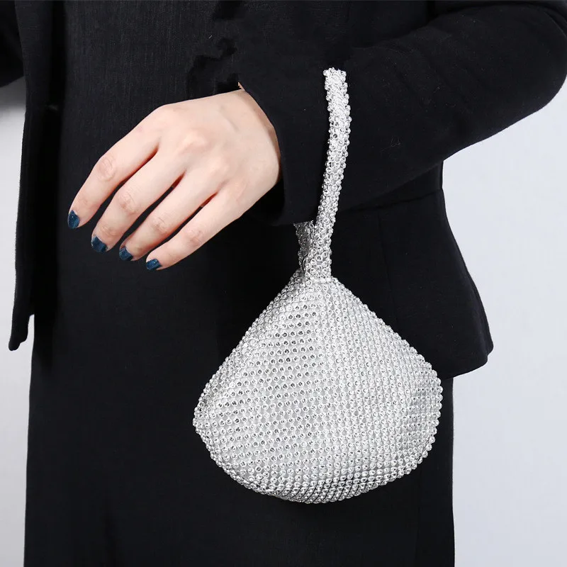 

Fashion dinner bag diamonds handmade banquet purse all-match clutch bags for women, Accept customized )