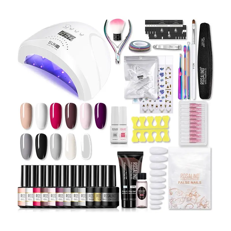 

Rosalind nails supplies professional manicure set wholesale nails DIY design manicure kit include uv gel polish and nail tools