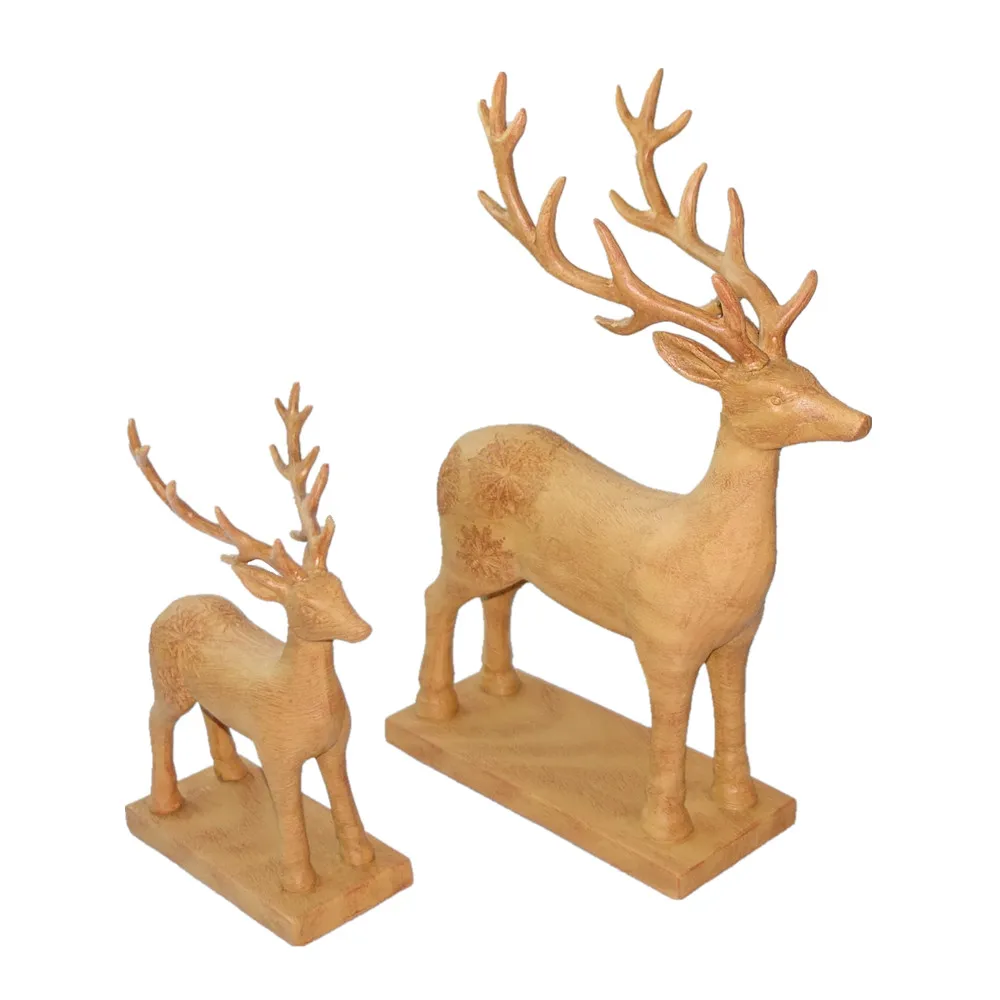 Indoor Deer Statues Resin Christmas Reindeer Decoration Polyresin Deer ...