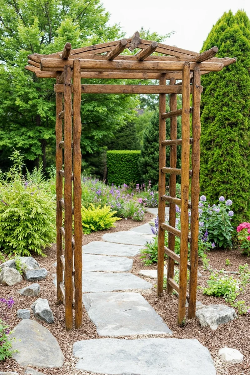 Trellis covering side of house with climbing roses
