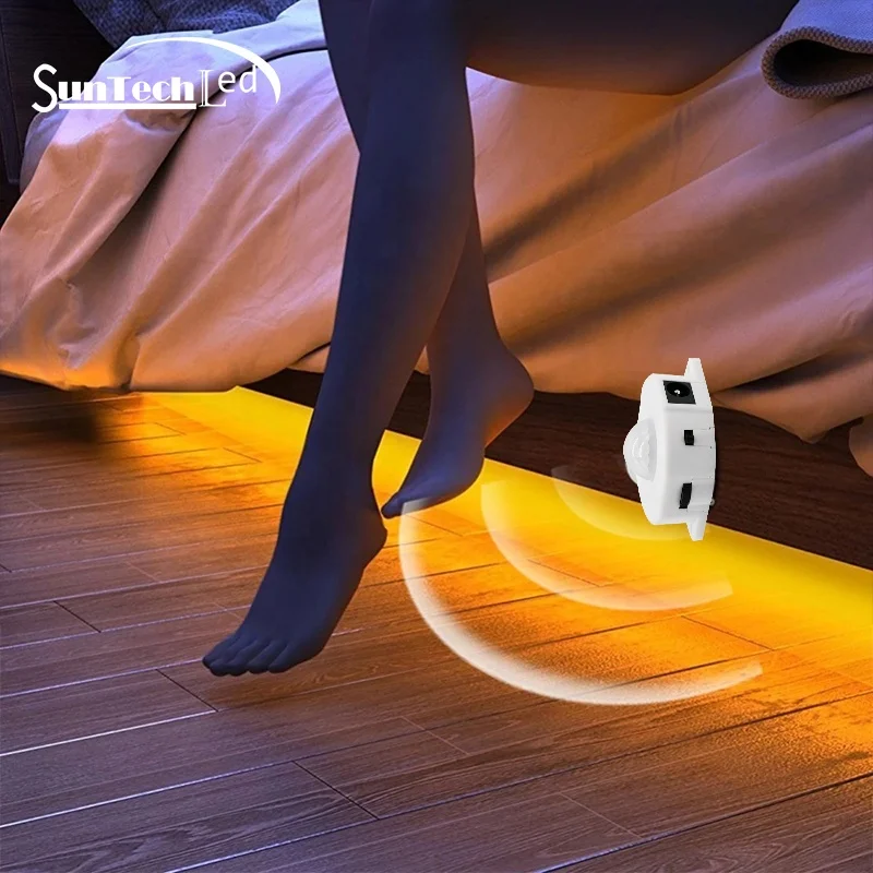 12V 60leds/meter Led Under Bed Light With Smart Motion Sensor Smd2835 Led Strip Motion Sensor