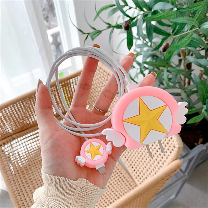 

Cute Cartoon Cable Protector Cable Holder Phone Cord Protector for iPhone / iPad Fast Charger Cable Protection Organizer, Multiple colors