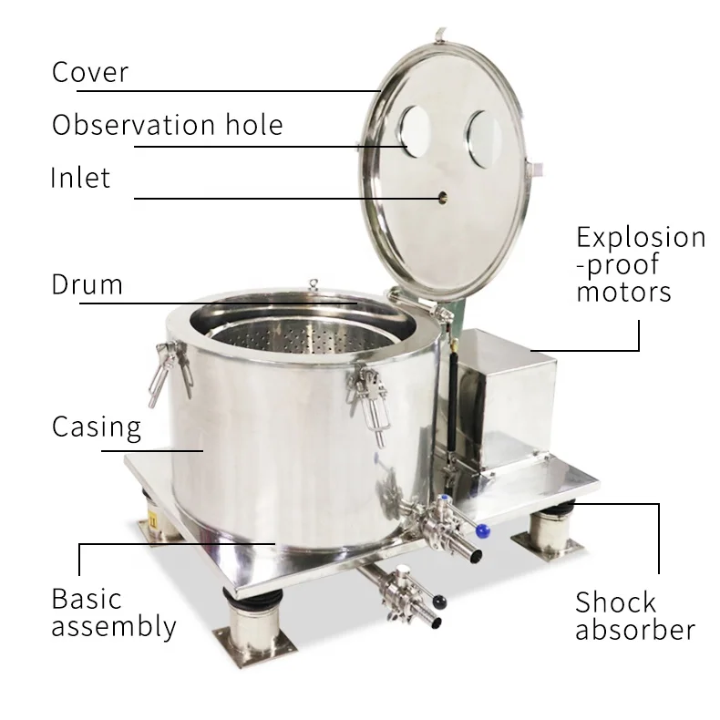 
Linbel SZ-600 Low Temperature Stainless Steel Hemp Oil Centrifuge Machine 