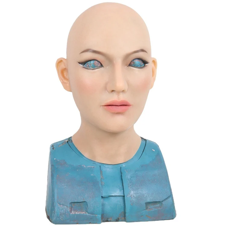 Realistic Female Face Silicone Mask High Elasticity Skin Friendly and Comfortable Fit for Cosplay and Film Props