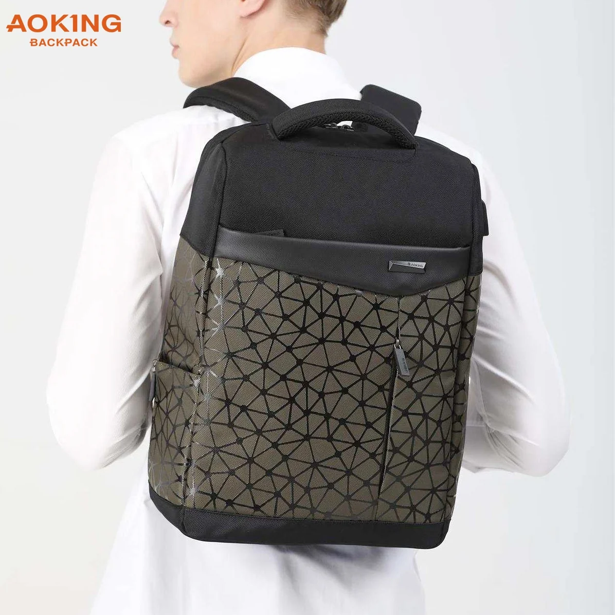 

New backpack male business laptop bag USB backpack waterproof travel men's shoulder backpack