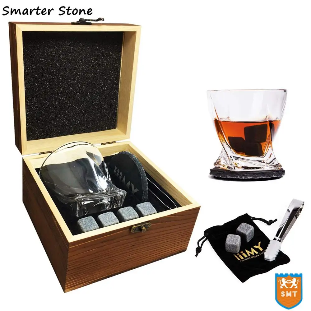 

Wholesale Natural Whiskey Stones Granite Whiskey Ice Stone With Gift Bag