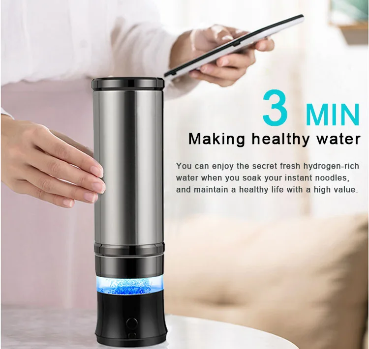 Best Generator Ionizer Rich Cup Filter Glass Maker Portable Hydrogen-Rich Plastic Alkaline Hydrogen Water Bottle